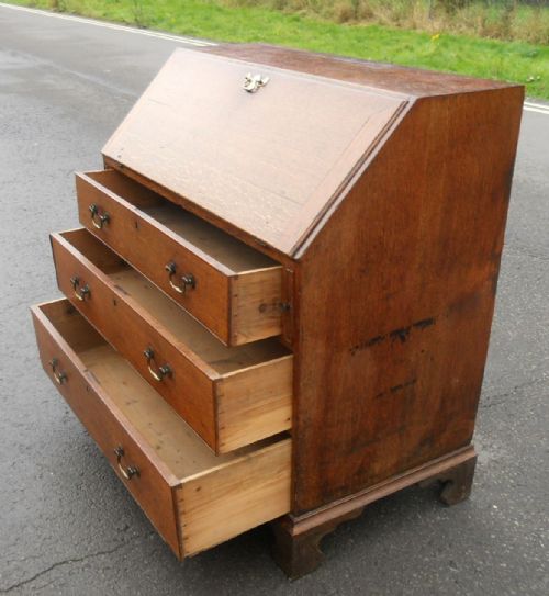 GEORGIAN OAK WRITING BUREAU - ADDITIONAL PHOTO 13
