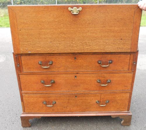 GEORGIAN OAK WRITING BUREAU - ADDITIONAL PHOTO 15