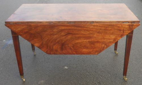 GEORGIAN MAHOGANY DROPLEAF PEMBROKE DINING TABLE - ADDITIONAL PHOTO 2