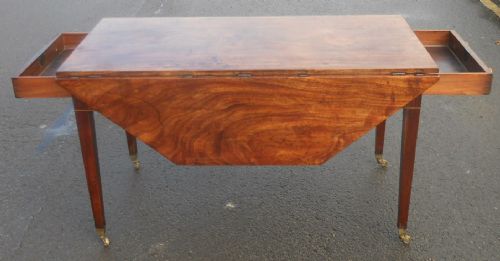 GEORGIAN MAHOGANY DROPLEAF PEMBROKE DINING TABLE - ADDITIONAL PHOTO 7