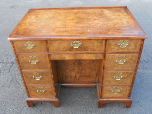 fig 1. Georgian Walnut Kneehole Writing Desk
