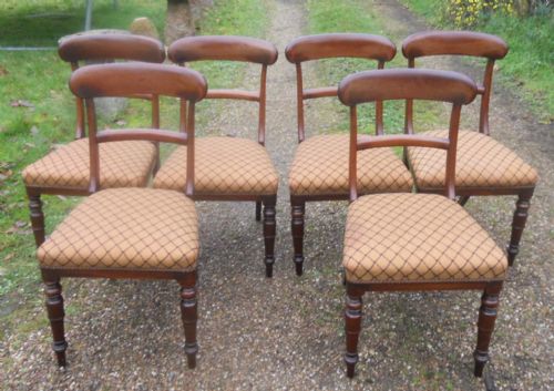 Set of Six William IV Mahogany Dining Chairs