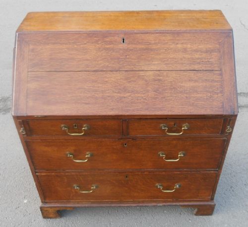 GEORGIAN OAK WRITING BUREAU - ADDITIONAL PHOTO 2