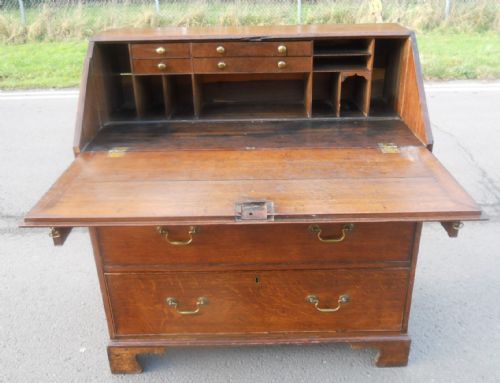 GEORGIAN OAK WRITING BUREAU - ADDITIONAL PHOTO 5