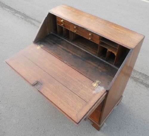 GEORGIAN OAK WRITING BUREAU - ADDITIONAL PHOTO 6