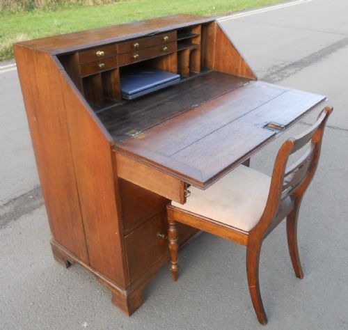 GEORGIAN OAK WRITING BUREAU - ADDITIONAL PHOTO 8
