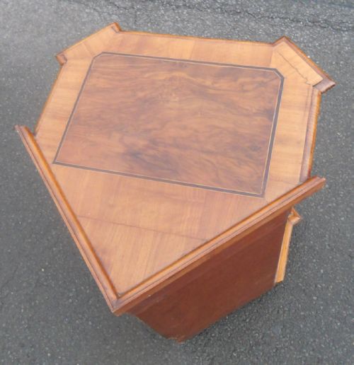PAIR WALNUT SIDE CABINETS WITH MARQUETRY INLAY - ADDITIONAL PHOTO 19