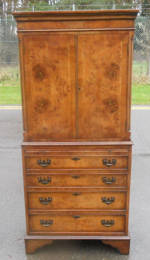 Walnut Cupboard on Chest