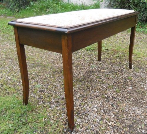 Edwardian Mahogany Duet Piano Stool
