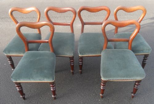 SET OF SIX VICTORIAN MAHOGANY DINING CHAIRS - ADDITIONAL PHOTO 1
