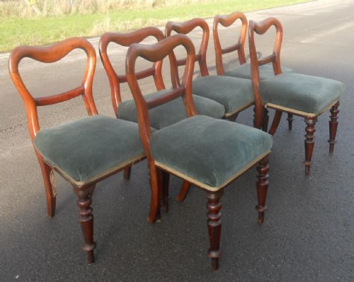 SET OF SIX VICTORIAN MAHOGANY DINING CHAIRS - ADDITIONAL PHOTO 4