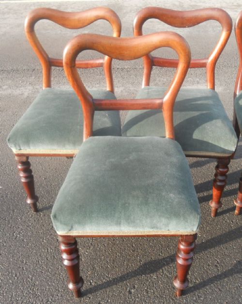 SET OF SIX VICTORIAN MAHOGANY DINING CHAIRS - ADDITIONAL PHOTO 5
