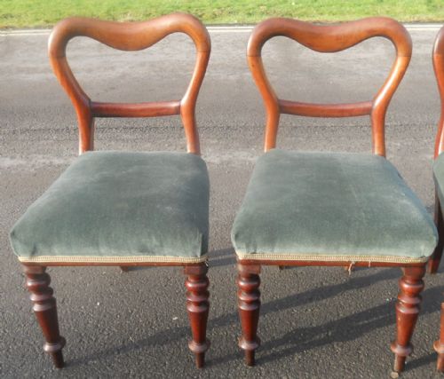 SET OF SIX VICTORIAN MAHOGANY DINING CHAIRS - ADDITIONAL PHOTO 8