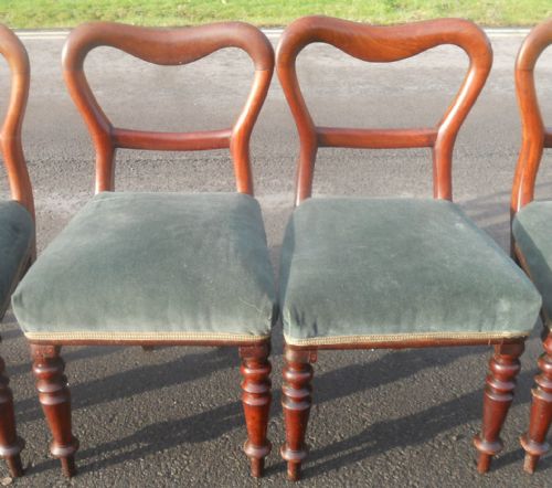 SET OF SIX VICTORIAN MAHOGANY DINING CHAIRS - ADDITIONAL PHOTO 9