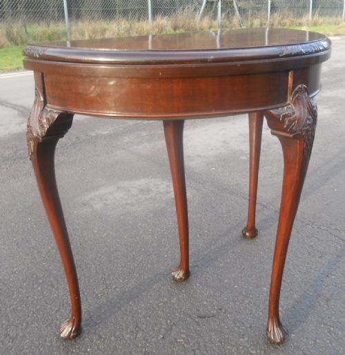QUEEN ANNE STYLE WALNUT FOLD OVER CARD TABLE - ADDITIONAL PHOTO 5