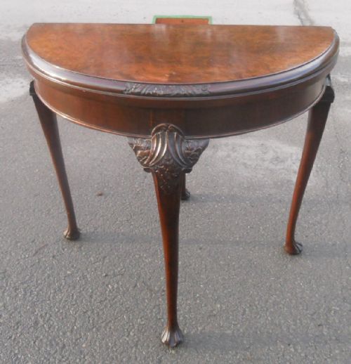 QUEEN ANNE STYLE WALNUT FOLD OVER CARD TABLE - ADDITIONAL PHOTO 8