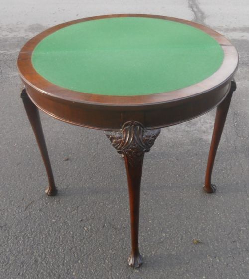 QUEEN ANNE STYLE WALNUT FOLD OVER CARD TABLE - ADDITIONAL PHOTO 10