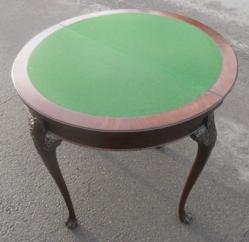 QUEEN ANNE STYLE WALNUT FOLD OVER CARD TABLE - ADDITIONAL PHOTO 11
