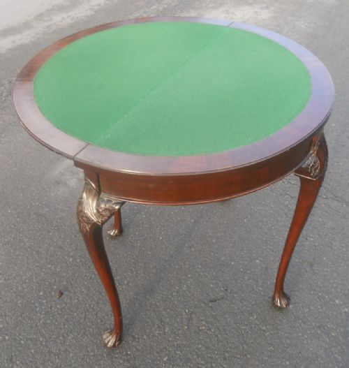 QUEEN ANNE STYLE WALNUT FOLD OVER CARD TABLE - ADDITIONAL PHOTO 12