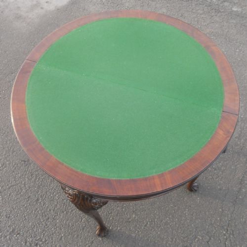 QUEEN ANNE STYLE WALNUT FOLD OVER CARD TABLE - ADDITIONAL PHOTO 13