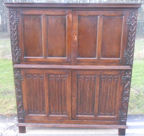 LARGE OAK STORAGE CUPBOARD - ADDITIONAL PHOTO 4