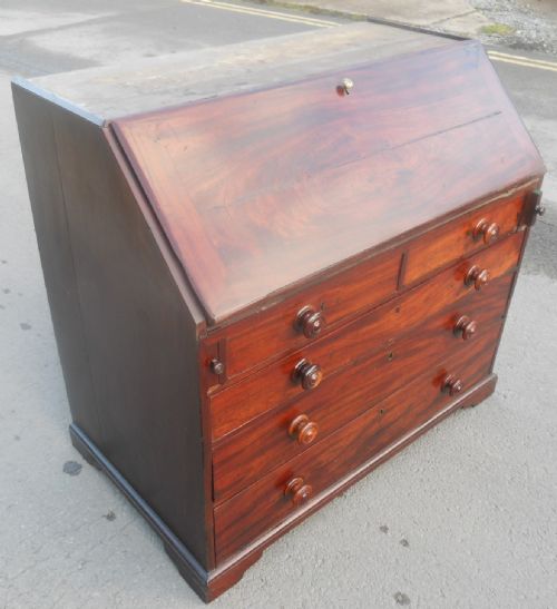 GEORGIAN MAHOGANY BUREAU BOOKCASE - ADDITIONAL PHOTO 5