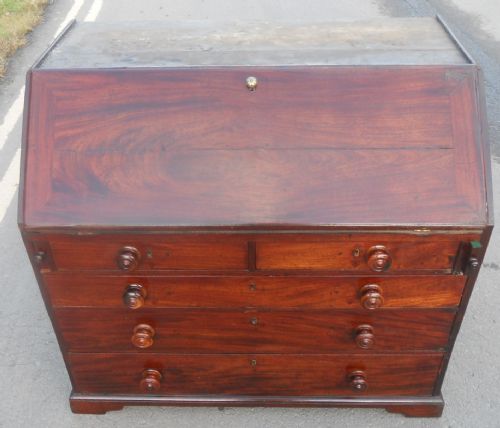 GEORGIAN MAHOGANY BUREAU BOOKCASE - ADDITIONAL PHOTO 6