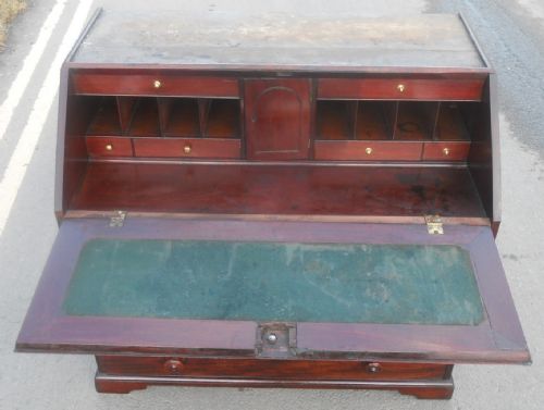 GEORGIAN MAHOGANY BUREAU BOOKCASE - ADDITIONAL PHOTO 11