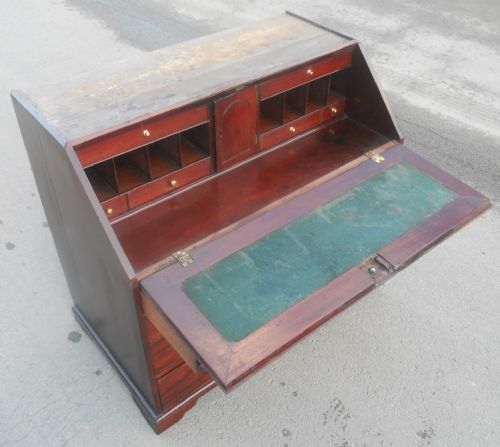 GEORGIAN MAHOGANY BUREAU BOOKCASE - ADDITIONAL PHOTO 12
