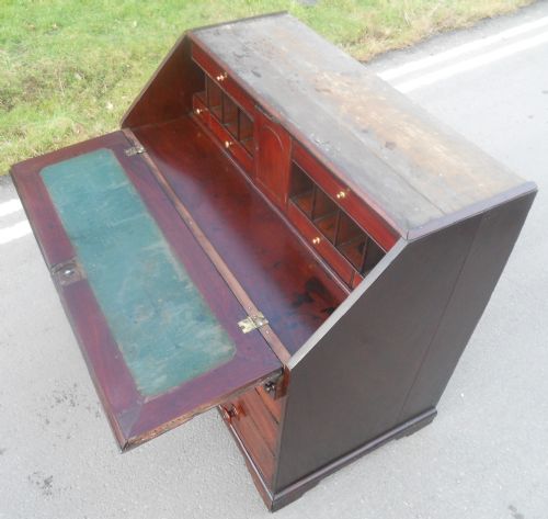 GEORGIAN MAHOGANY BUREAU BOOKCASE - ADDITIONAL PHOTO 13