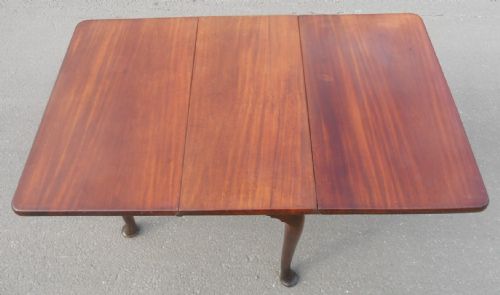 GEORGIAN MAHOGANY DROPLEAF DINING TABLE - ADDITIONAL PHOTO 4