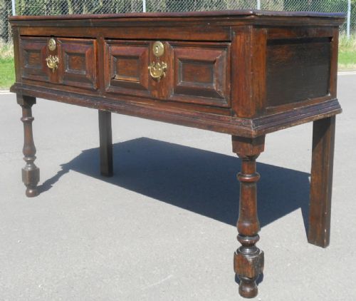 ANTIQUE OAK DRESSER BASE - ADDITIONAL PHOTO 2