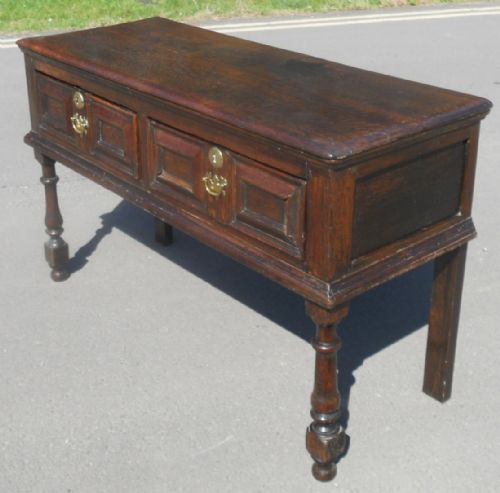 ANTIQUE OAK DRESSER BASE - ADDITIONAL PHOTO 3