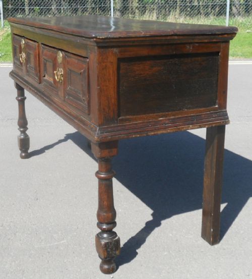 ANTIQUE OAK DRESSER BASE - ADDITIONAL PHOTO 4