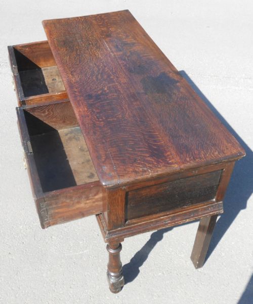 ANTIQUE OAK DRESSER BASE - ADDITIONAL PHOTO 6