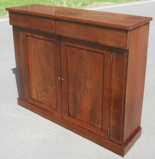 REGENCY MAHOGANY TWO DOOR CUPBOARD - ADDITIONAL PHOTO 1