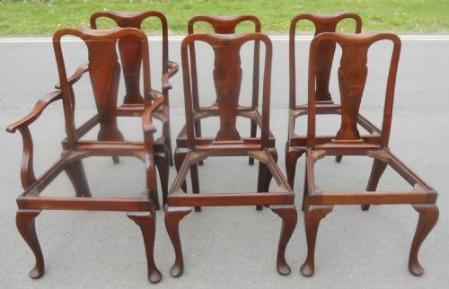SET OF SIX QUEEN ANNE STYLE MAHOGANY DINING CHAIRS - ADDITIONAL PHOTO 2