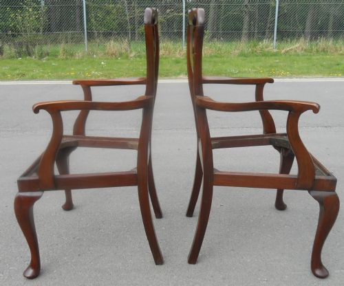 SET OF SIX QUEEN ANNE STYLE MAHOGANY DINING CHAIRS - ADDITIONAL PHOTO 7
