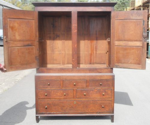 GEORGIAN OAK HANGING CUPBOARD - ADDITIONAL PHOTO 4