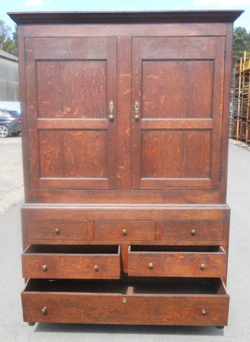GEORGIAN OAK HANGING CUPBOARD - ADDITIONAL PHOTO 6