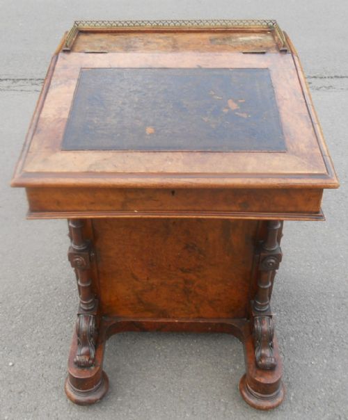 VICTORIAN WALNUT DAVENPORT DESK - ADDITIONAL PHOTO 1
