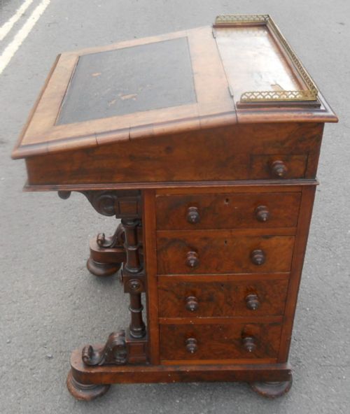 VICTORIAN WALNUT DAVENPORT DESK - ADDITIONAL PHOTO 2
