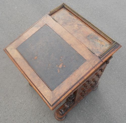 VICTORIAN WALNUT DAVENPORT DESK - ADDITIONAL PHOTO 6