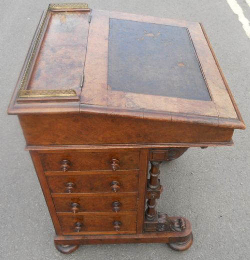 VICTORIAN WALNUT DAVENPORT DESK - ADDITIONAL PHOTO 10