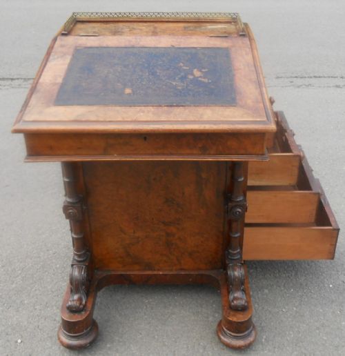 VICTORIAN WALNUT DAVENPORT DESK - ADDITIONAL PHOTO 11