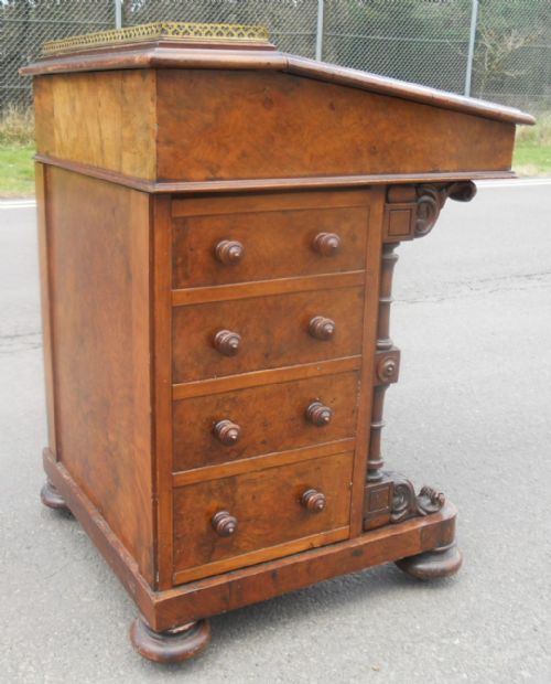 VICTORIAN WALNUT DAVENPORT DESK - ADDITIONAL PHOTO 18