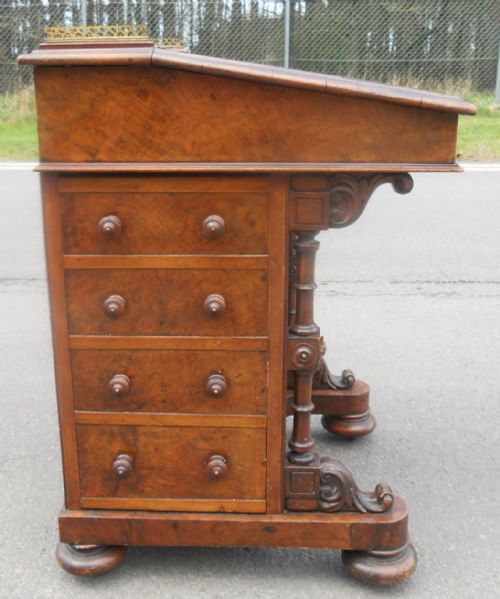 VICTORIAN WALNUT DAVENPORT DESK - ADDITIONAL PHOTO 19