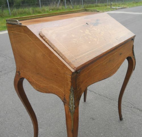 VICTORIAN WALNUT LADIES WRITING BUREAU - ADDITIONAL PHOTO 7