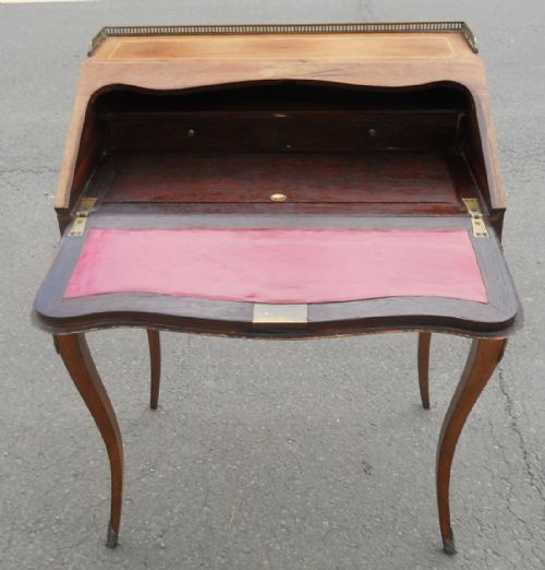 VICTORIAN WALNUT LADIES WRITING BUREAU - ADDITIONAL PHOTO 8