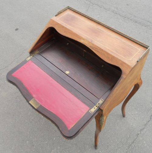 VICTORIAN WALNUT LADIES WRITING BUREAU - ADDITIONAL PHOTO 9